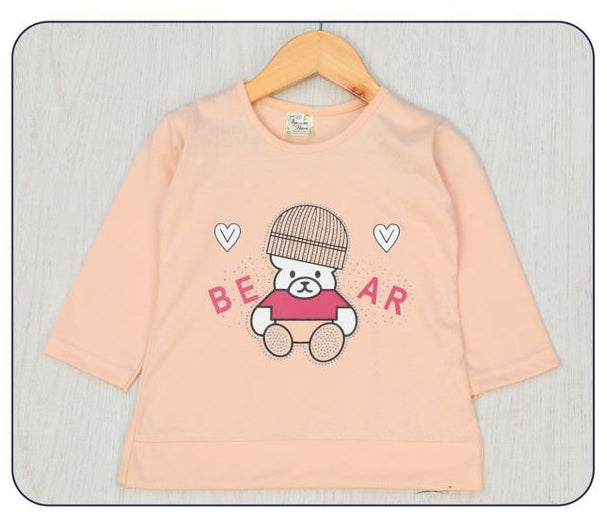 Cozy "Smile Bear" 2-Piece Malai Jersey Pajama & Loungewear Set
