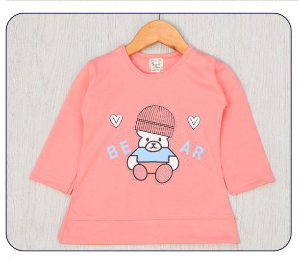 Cozy "Smile Bear" 2-Piece Malai Jersey Pajama & Loungewear Set