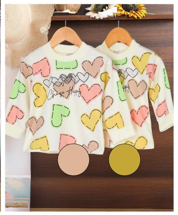 "Choose Happy" Heart Print French Terry Loungewear Set