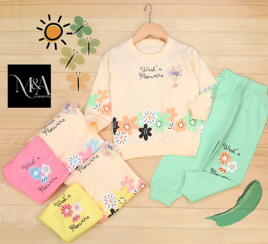 Girls Wear Floral Sweatshirt